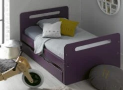 Lit évolutif Avec Tiroir 90x140/190 Cm Bois Violet Féroé -Lexibook Magasin lit evolutif avec tiroir 90x140 190 cm bois violet feroe 655759