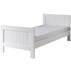 Lit Gigogne 90x200 Cm Bois Laqué Blanc Lewis -Lexibook Magasin lit gigogne 90x200 cm bois laque blanc lewis 5420070217828 690606