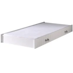 Lit Gigogne 90x200 Cm Bois Laqué Blanc Lewis -Lexibook Magasin lit gigogne 90x200 cm bois laque blanc lewis 5420070217828 690607