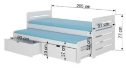 Lit Gigogne Pin Vernis Naturel 2 Couchages 90x200 Cm Avec 2 Coffres De Rangement Balina -Lexibook Magasin lit gigogne blanc 2 couchages 90x200 cm avec 2 coffres de rangement balina 3666722956055 1508613