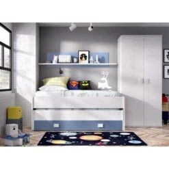 Lit Gigogne Enfant 90x190 Avec 2 Lits + 1 Tiroir -Lexibook Magasin lit gigogne enfant 90x190 avec 2 lits 1 tiroir 8435511440410 535788