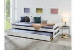 Lit Gigogne Pin Massif Blanc Sadev 90x200 Cm -Lexibook Magasin lit gigogne pin massif blanc vindas 4010340294263 577451