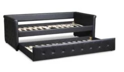 Lit Gigogne Simili Cuir Noir Capitonné Mark 90 -Lexibook Magasin lit gigogne simili cuir noir capitonne mark 90 3327480034750 234881