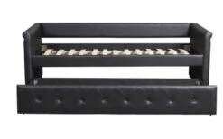 Lit Gigogne Simili Cuir Noir Capitonné Mark 90 -Lexibook Magasin lit gigogne simili cuir noir capitonne mark 90 3327480034750 234882