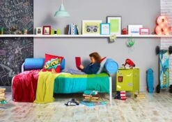 Lit Junior Modulable Polochon Bleu -Lexibook Magasin lit junior modulable polochon bleu 89151