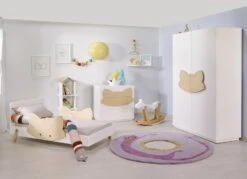 Lit Laqué Blanc à Motif Renard Bleu Gris Fox 70 -Lexibook Magasin lit laque blanc a motif renard bleu gris fox 70 327877