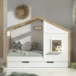 Lit Maisonnette Gigogne 90x200 Cm 1 Fenêtre Bois Clair Et Blanc Babs 8 Lit Maisonnette Gigogne 90x200 Cm 1 Fenêtre Bois Clair Et Blanc Babs -Lexibook Magasin lit maisonnette gigogne 90x200 cm 1 fenetre bois clair et blanc babs 5420070237901 694883