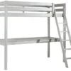 Lit Mezzanine 90x200 Cm Avec Bureau Pin Massif Blanc Pino -Lexibook Magasin lit mezzanine 90x200 cm avec bureau pin massif blanc pino 5420070235037 717153