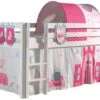 Lit Mezzanine 90x200 Cm Avec Tente Tunnel Et 3 Pochettes Princesse Pin Massif Clair Pino 2 -Lexibook Magasin lit mezzanine 90x200 cm avec tente tunnel et 3 pochettes princesse pin massif clair pino 5420070227667 696827