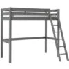 Lit Mezzanine 90x200 Cm Pin Massif Gris Pino -Lexibook Magasin lit mezzanine 90x200 cm pin massif gris pino 5420070234283 693058