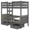 Lit Mezzanine Et Superposé 2 Couchages Avec 2 Tiroirs De Rangement Gris Graphite 90x200 Cm Sulutia -Lexibook Magasin lit mezzanine et superpose 2 couchages avec 2 tiroirs de rangement gris graphite 90x200 cm sulutia 3666722954037 1508453