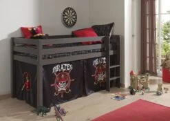 Lit Mezzanine Pin Massif Taupe Pino 90x200 Cm -Lexibook Magasin lit mezzanine pin massif taupe pino 90x200 cm 200805