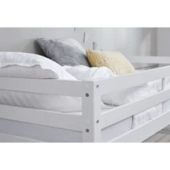 Lit Mi-hauteur Combiné - Bois Massif - Blanc Laqué - Sommier A Lattes Inclus - 90 X 200 Cm -Lexibook Magasin lit mi hauteur combine bois massif blanc laque sommier a lattes inclus 90 x 200 cm 5706459140995 779906