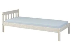 Lit Simple Pin Massif Clair Irma 90x200 Cm