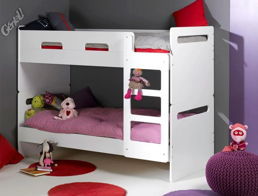 Lit Superposable Modulable Blanc Solly 90x200cm 3 Lit Superposable Modulable Blanc Solly 90x200cm