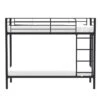 Lit Superposé 2x90x190 Cm En Métal - Noir - Sommier Inclus - ALICE -Lexibook Magasin lit superpose 2x90x190 cm en metal noir sommier inclus alice 2008010551664 889717