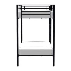 Lit Superposé 2x90x190 Cm En Métal - Noir - Sommier Inclus - ALICE -Lexibook Magasin lit superpose 2x90x190 cm en metal noir sommier inclus alice 2008010551664 889720