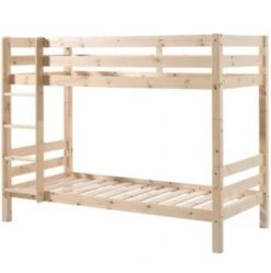 Lit Superposé 90x200 Cm Pin Massif Clair Pino H 160 Cm