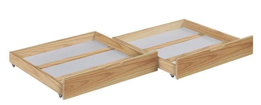 Lit Superposés Pin Massif Naturel Et Rideau Bleu 5 Lit Superposés Pin Massif Naturel Et Rideau Bleu – Image 3