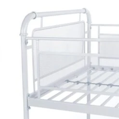 Lit Surélevé Enfant 90 X 190 Cm En Métal - Gris Clair - Sommier Inclus - JULY -Lexibook Magasin lit sureleve enfant 90 x 190 cm en metal gris clair sommier inclus july 3612400210834 536233