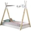 Lit Tipi 70x140 Cm Pin Massif Clair Et Blanc Inia -Lexibook Magasin lit tipi 70x140 cm pin massif clair et blanc tipi 5420070229036 271968