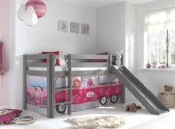 Lit Toboggan 90x200 Cm Avec Tente Bus Princesse Pin Massif Gris Pino -Lexibook Magasin lit toboggan 90x200 cm avec tente bus princesse pin massif gris pino 5420070234764 712414