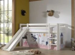 Lit Toboggan 90x200 Cm Avec Tente Château Pin Massif Blanc Pino -Lexibook Magasin lit toboggan 90x200 cm avec tente chateau pin massif blanc pino 5420070236553 709393