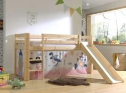 Lit Toboggan 90x200 Cm Avec Tente Château Pin Massif Clair Pino -Lexibook Magasin lit toboggan 90x200 cm avec tente chateau pin massif clair pino 5420070236621 709288