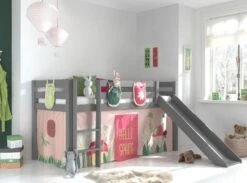 Lit Toboggan 90x200 Cm Avec Tente Et 3 Pochettes Printemps Pin Massif Gris Pino -Lexibook Magasin lit toboggan 90x200 cm avec tente et 3 pochettes printemps pin massif gris pino 5420070234870 715063