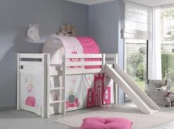 Lit Toboggan 90x200 Cm Avec Tente Et Tunnel Princesse Pin Massif Blanc Pino -Lexibook Magasin lit toboggan 90x200 cm avec tente et tunnel princesse pin massif blanc pino 5420070228015 712359