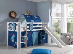 Lit Toboggan 90x200 Cm Avec Tente Tunnel Et 3 Pochettes Astra Pin Massif Blanc Pino -Lexibook Magasin lit toboggan 90x200 cm avec tente tunnel et 3 pochettes astra pin massif blanc pino 5420070228077 712377