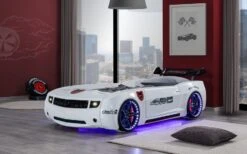 Lit Voiture De Course Blanche Avec Led Et Bruitage Fusion 90x190 Cm -Lexibook Magasin lit voiture de course blanche avec led et bruitage fusion 90x190 cm 3666722818766 1466222