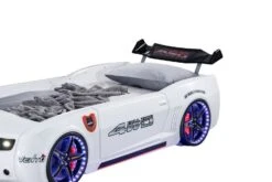 Lit Voiture De Course Blanche Avec Led Et Bruitage Fusion 90x190 Cm -Lexibook Magasin lit voiture de course blanche avec led et bruitage fusion 90x190 cm 3666722818766 1466223