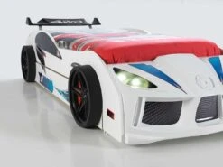 Lit Voiture De Course Double Couchage 90x190 Cm Racing Blanc -Lexibook Magasin lit voiture de course double couchage 90x190 cm racing blanc 3666722819213 568964