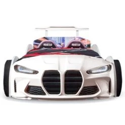 Lit Voiture De Course Turbo V1 Blanc 90x190 Cm 9 Lit Voiture De Course Turbo V1 Blanc 90x190 Cm -Lexibook Magasin lit voiture de course mvn1 blanc 90x190 cm 3760249115602 1213853