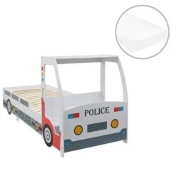 Lit Voiture De Police Avec Matelas Pour Enfants 90x200cm 7 Zone 2 -Lexibook Magasin lit voiture de police avec matelas pour enfants 90x200cm 7 zone 3666722937726 1493860