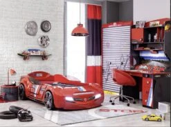 Lit Voiture Rouge Avec Phares Bruitages Et Télécommande Karting 90x190 Cm -Lexibook Magasin lit voiture rouge avec phares bruitages et telecommande karting 90x190 cm 3666722937733 1501436