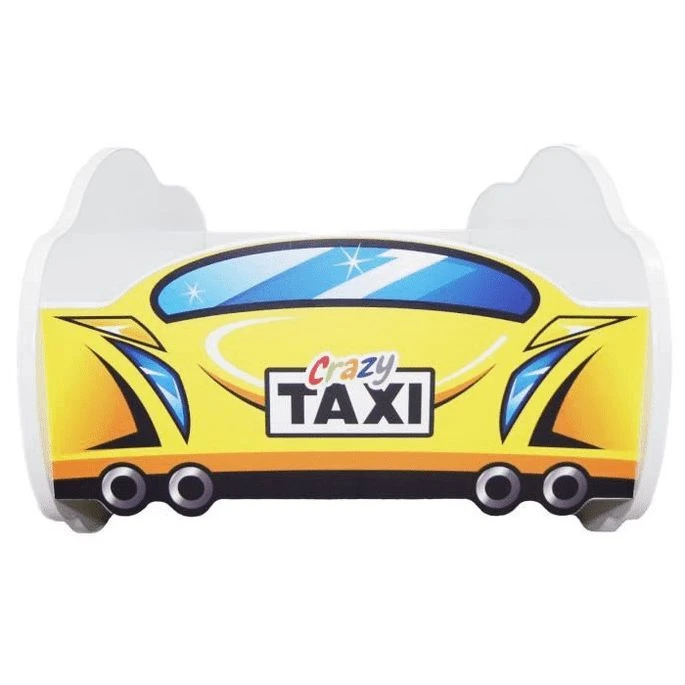 Lit Voiture Taxi Jaune 70x140 Cm - Sommier Et Matelas Inclus 5 Lit Voiture Taxi Jaune 70x140 Cm - Sommier Et Matelas Inclus – Image 3