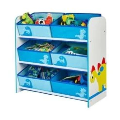 Meuble De Rangement Enfant 6 Bacs Dinosaures Garçon - Worlds Apart
