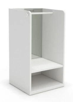 Meuble Penderie Blanc Avec Miroir Sans Pieds Et Patère étoile Blanc