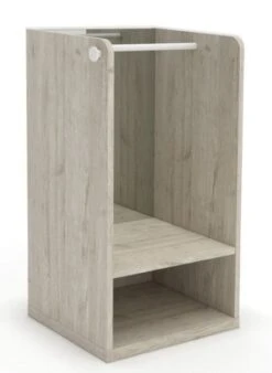 Meuble Penderie Bois Clair Avec Miroir Sans Pieds Et Patère Coeur Bleu