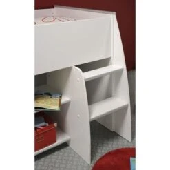 MOVIE Lit Combiné Enfant 90x200 Cm Avec Sommier - Style Contemporain - Décor Blanc - L 200 X L 90 Cm -Lexibook Magasin movie lit combine enfant 90x200 cm avec sommier style contemporain decor blanc l 200 x l 90 cm 3480940263319 453376