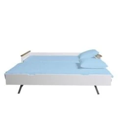 NULEA Lit Gigogne Enfant En Bois Pin Massif Et MDF - Décor Chene Et Blanc -2 X L90 X L190 Cm -Lexibook Magasin nulea lit gigogne enfant en bois pin massif et mdf decor chene et blanc 2 x l90 x l190 cm 8435178308467 560063