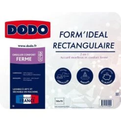 Oreiller Form'idéal - 50 X 70 Cm - Garnissage 100% Polyester Thermolite Résilience - Blanc - DODO -Lexibook Magasin oreiller form ideal 50 x 70 cm garnissage 100 polyester thermolite resilience blanc dodo 3307419534001 1246393