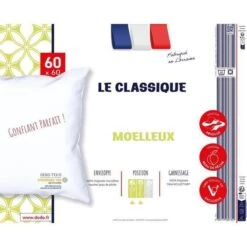 Oreiller - LE CLASSIQUE - Gonflant Parfait - 60 X 60 Cm - Polyester Et Fibre Volupt'air - DODO -Lexibook Magasin oreiller le classique gonflant parfait 60 x 60 cm polyester et fibre volupt air dodo 3307419607392 1425180