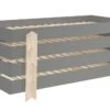 Pack De 4 Lits Empilables Pin Massif Gris Et Bois Clair Ridulo 90x200 Cm -Lexibook Magasin pack de 4 lits empilables pin massif gris et bois clair modulo 90x200 cm 5420070236973 695241