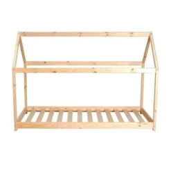 PANDA Lit Enfant Cabane - Style Junior - Bois Pin Massif Naturel - Sommier En Bois épicéa Inclus - L 90 X L 190 Cm -Lexibook Magasin panda lit enfant cabane style junior bois pin massif naturel sommier en bois epicea inclus l 90 x l 190 cm 3514230022376 452550