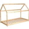 PANDA Lit Enfant Cabane - Style Junior - Bois Pin Massif Naturel - Sommier En Bois épicéa Inclus - L 90 X L 190 Cm -Lexibook Magasin panda lit enfant cabane style junior bois pin massif naturel sommier en bois epicea inclus l 90 x l 190 cm 3514230022376 595026