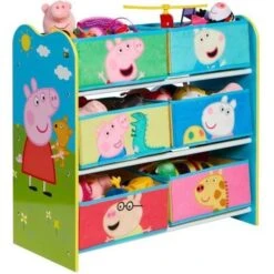 Peppa Pig - Meuble De Rangement Pour Chambre D'enfant Avec 6 Bacs