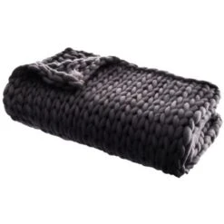 Plaid En Maille XL Coloris - 125x150 Cm - Gris Anthracite -Lexibook Magasin plaid en maille xl coloris 125x150 cm gris anthracite 3560238666456 748685